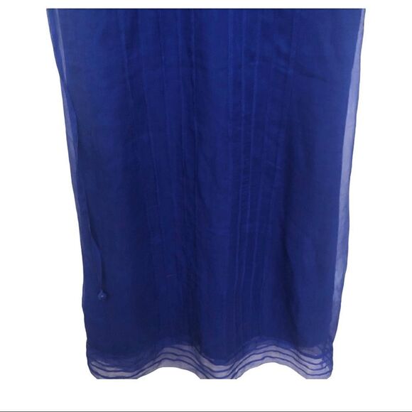 Ted Baker Silk Dress, Sleeveless, Blue Size 2 - Picture 10 of 11